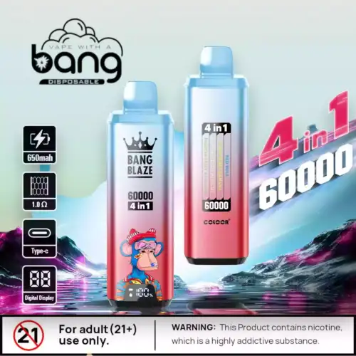 BANG BLAZE 60000 – 4 Flavors 1.0Ω Coil OEM Support